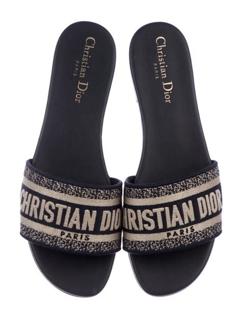 christian dior beige slides|Christian Dior slides for women.